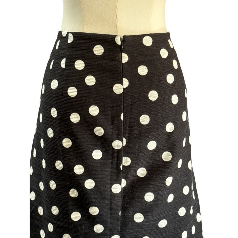 Women’s Ann Taylor Black Polka Dot Pencil Skirt Sz 14 - Picture 2 of 5